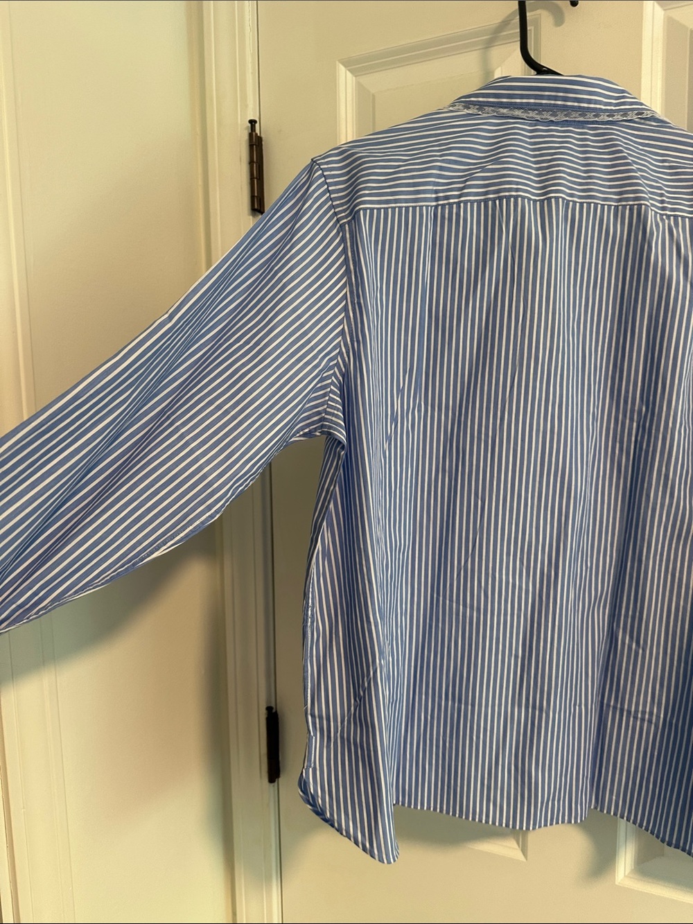 NWT J.Crew Jules Club-Collar Shirt in Striped Cotton Poplin size 14 - Picture 13 of 14